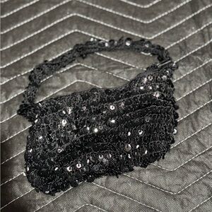 Elegant Black Sequin Women's Bag